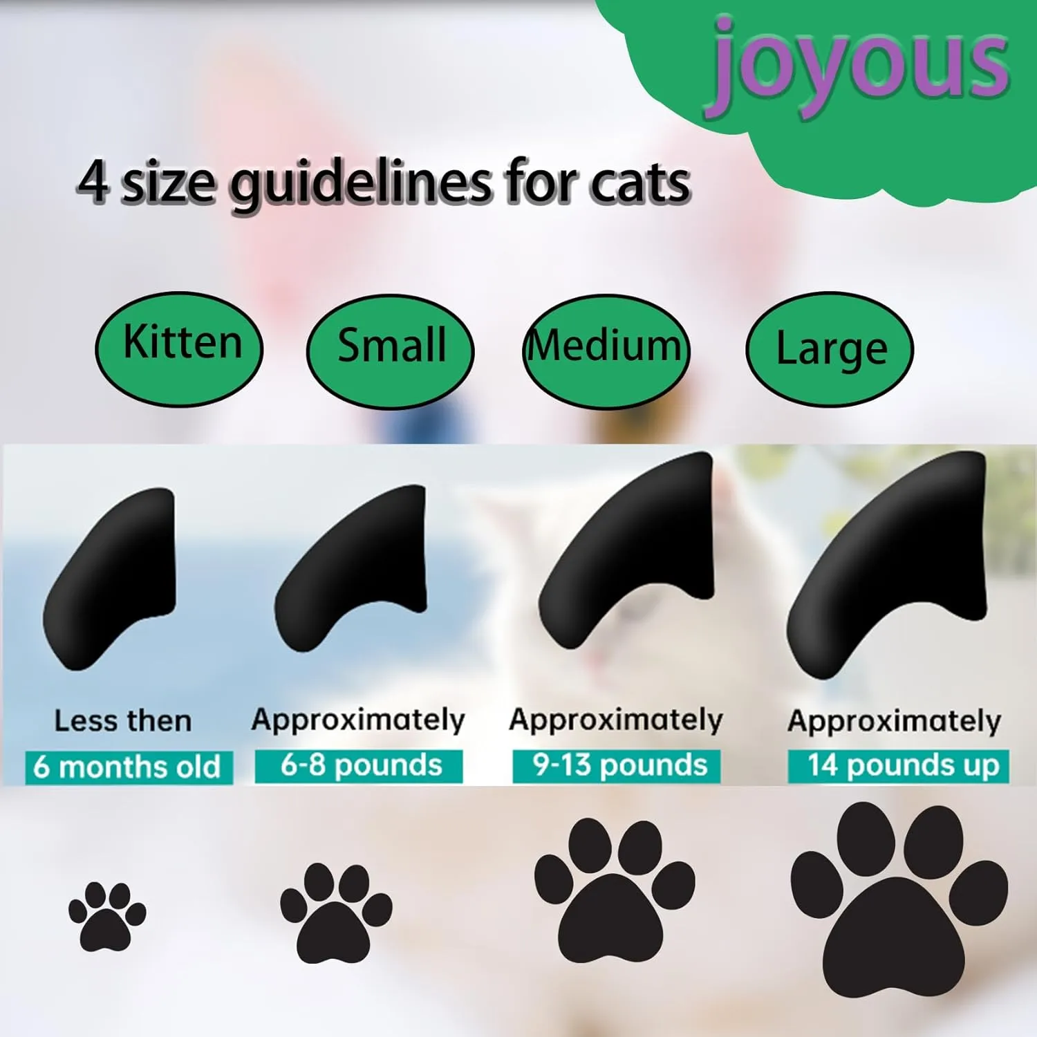 120pcs Black Cat Nail Caps with Nail Clipper Set, Cat Claw Caps with Nail Clipper Set, Pet Nail Clipper Covers for Cats with Adhesive and Applicators (M)