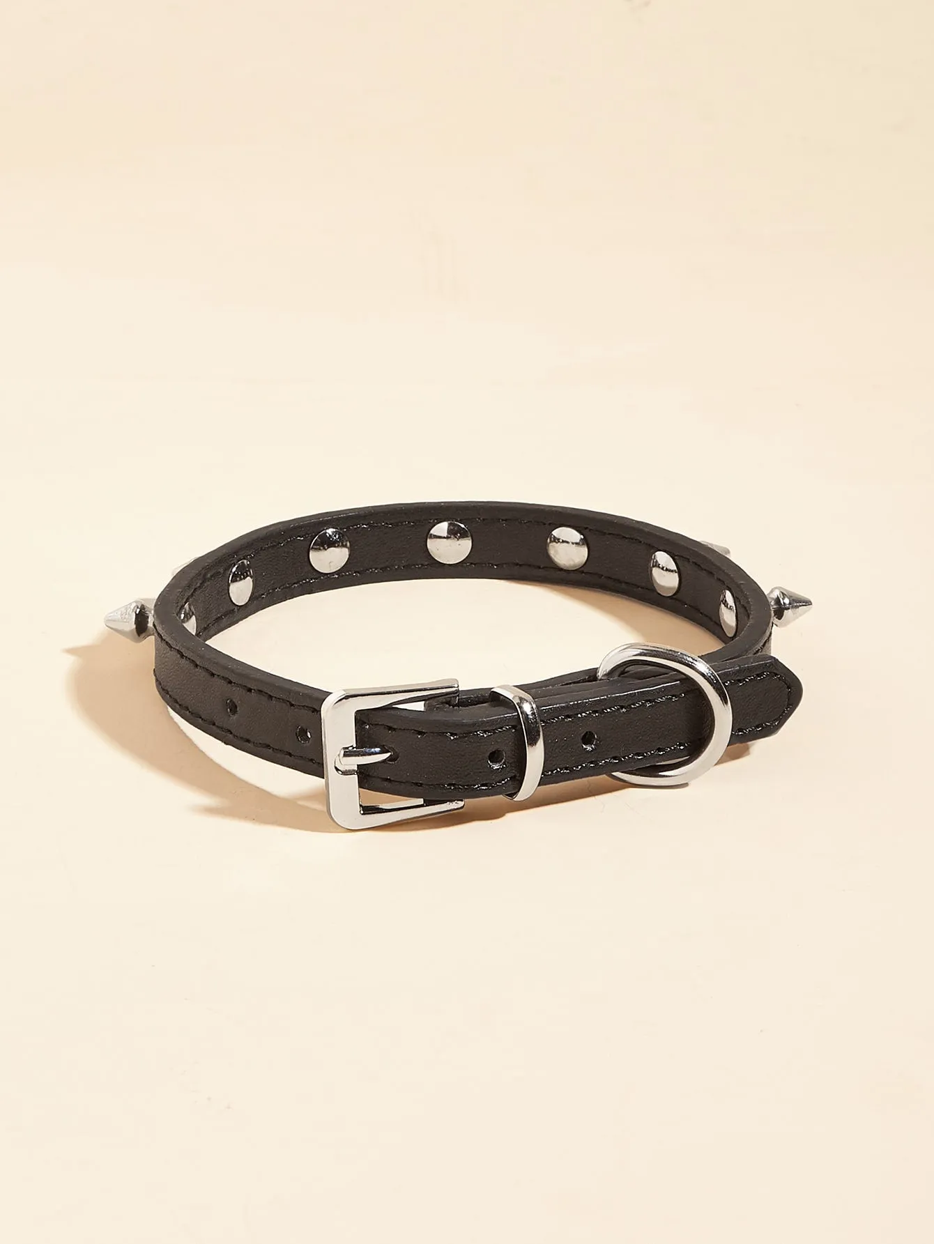 1pc Stud Decor Pet Collar