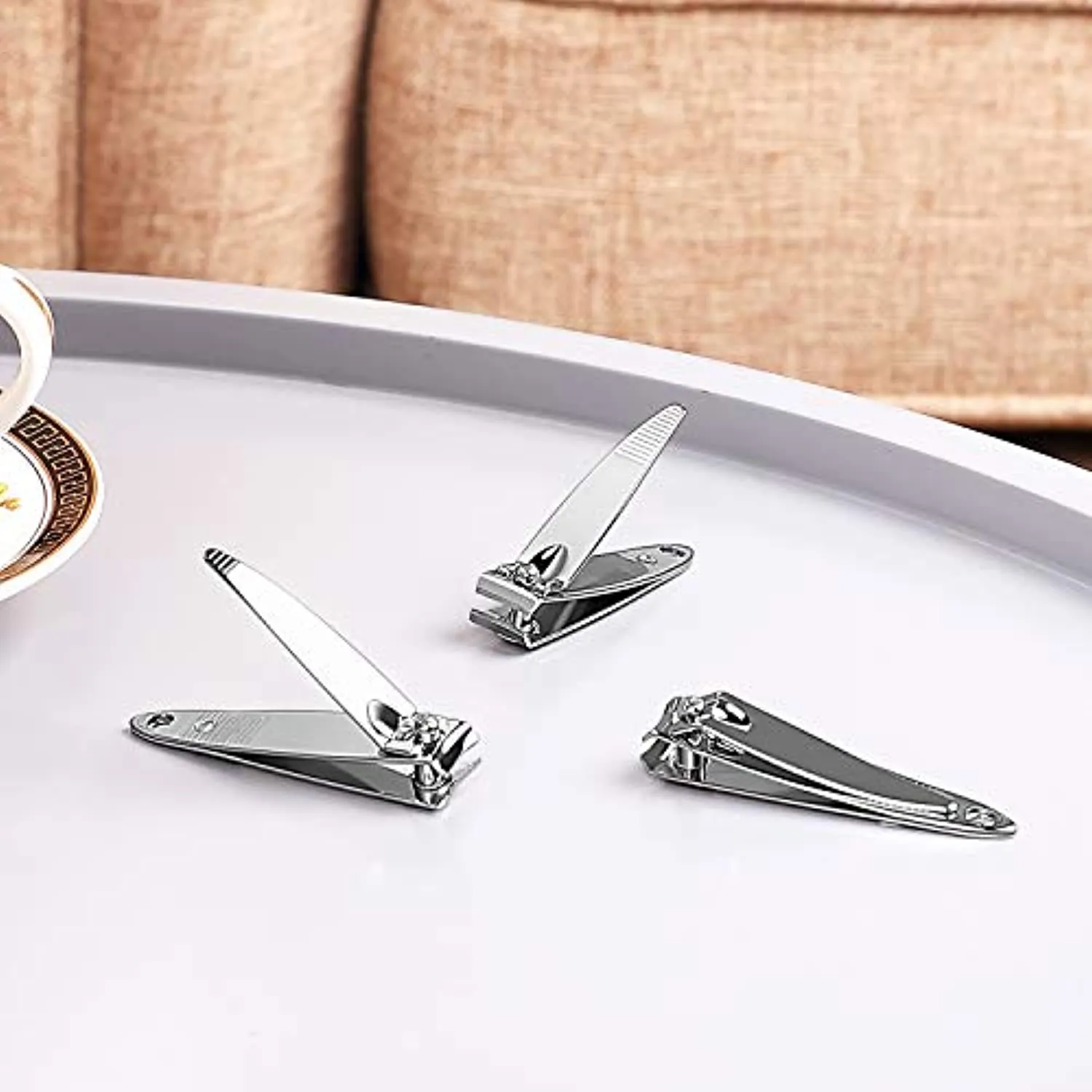 28 Pieces Thick Stainless Steel Nail Clippers Nail Cutter Set Fingernail and Toenail Clipper Portable Sturdy Nail Clippers for Men and Women