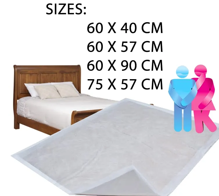 5 x Incontinence Bed Pads, Pet Pad Training, Accident Sheets Urine Protection, Spillage Sheets (58 x 90 cm) 58 x 90 cm