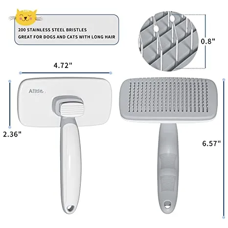 Aiitle Pet Self Cleaning Slicker Hair Brush Yellow
