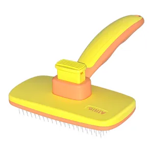 Aiitle Pet Self Cleaning Slicker Hair Brush Yellow