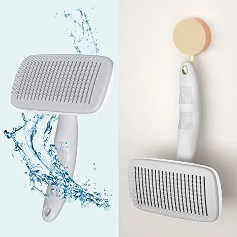 Aiitle Pet Self Cleaning Slicker Hair Brush Yellow