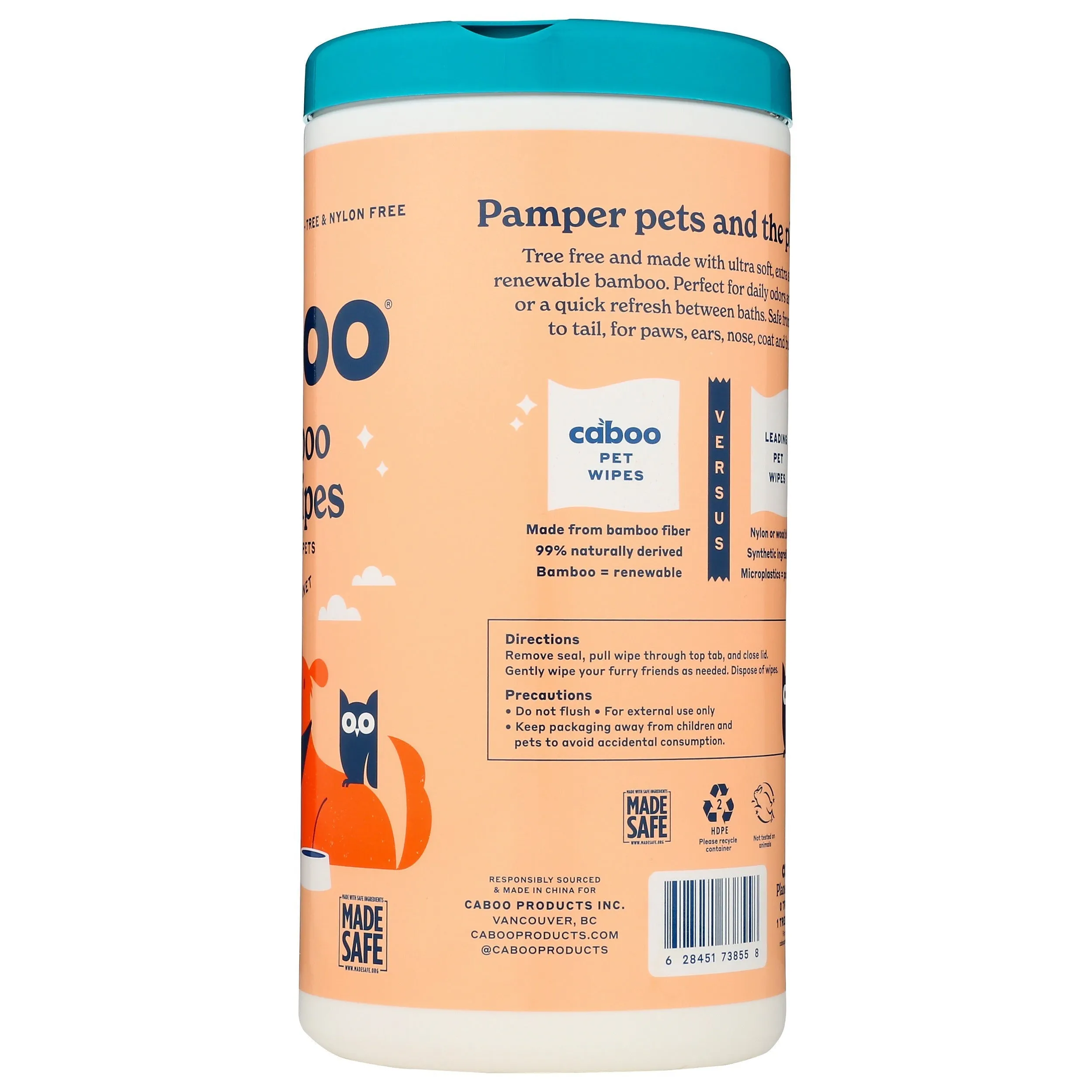 Bamboo Pet Wipes (70ct)