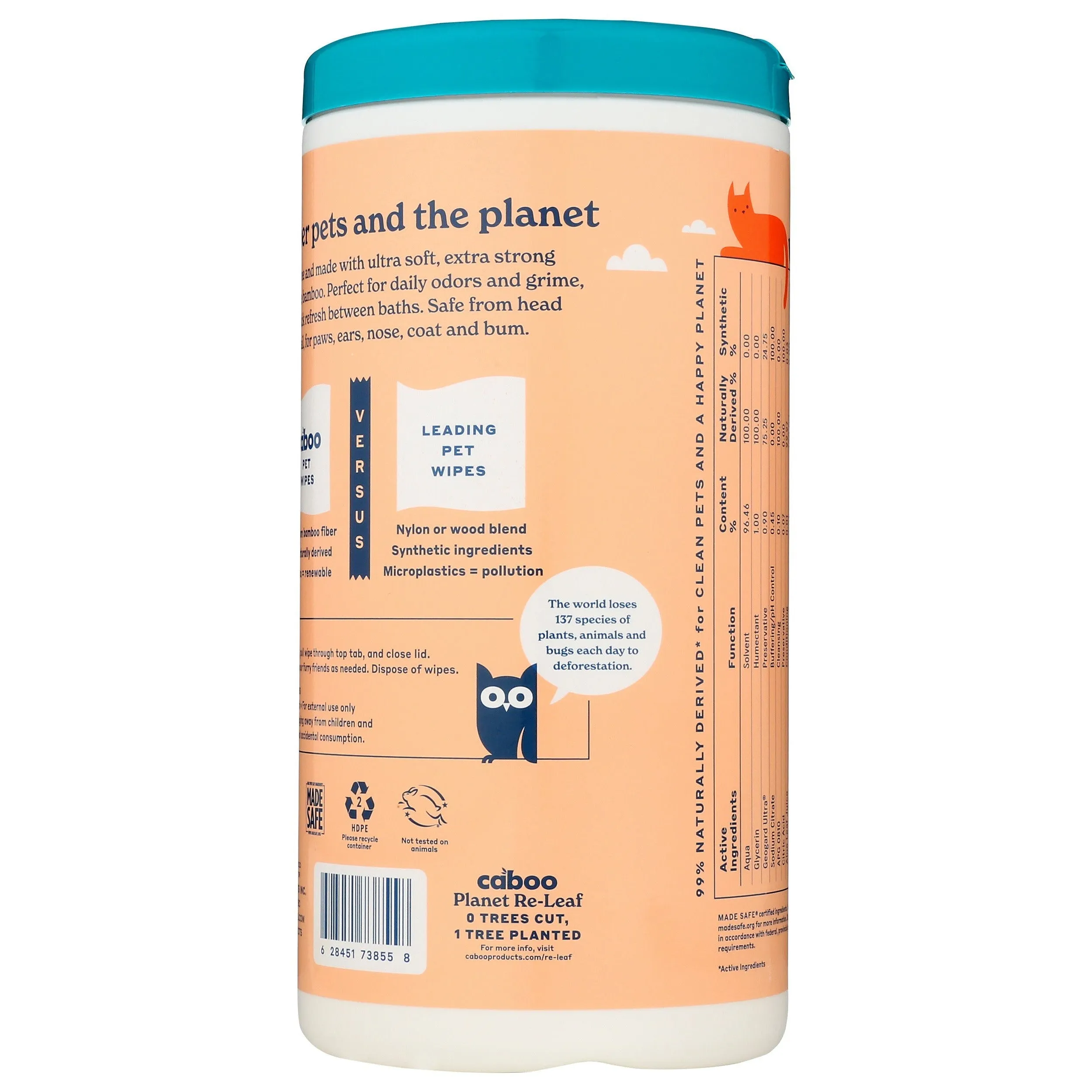 Bamboo Pet Wipes (70ct)