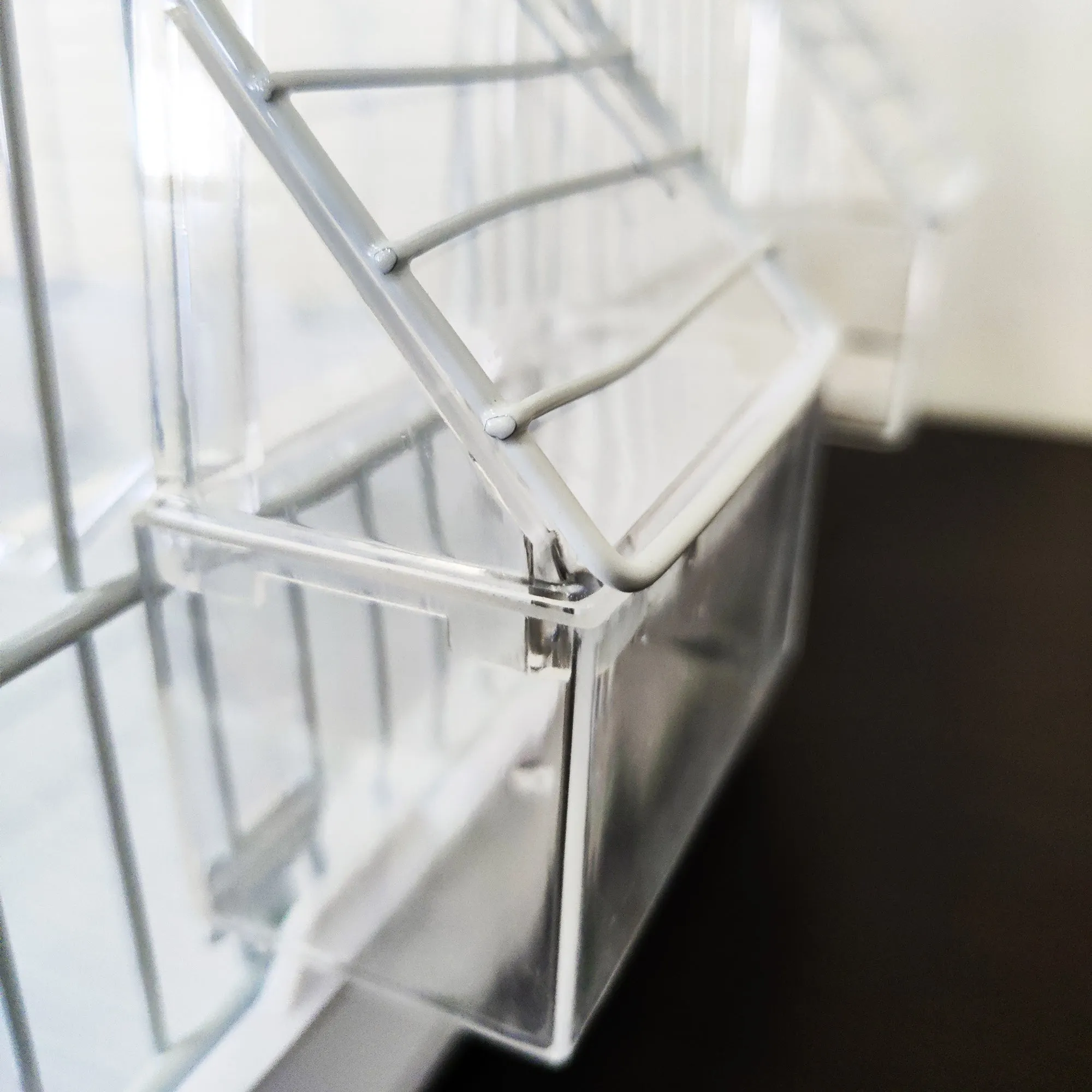 Bird Cage Premium Small Medium Metal Durable Frame Arched Roof White 42x30x57