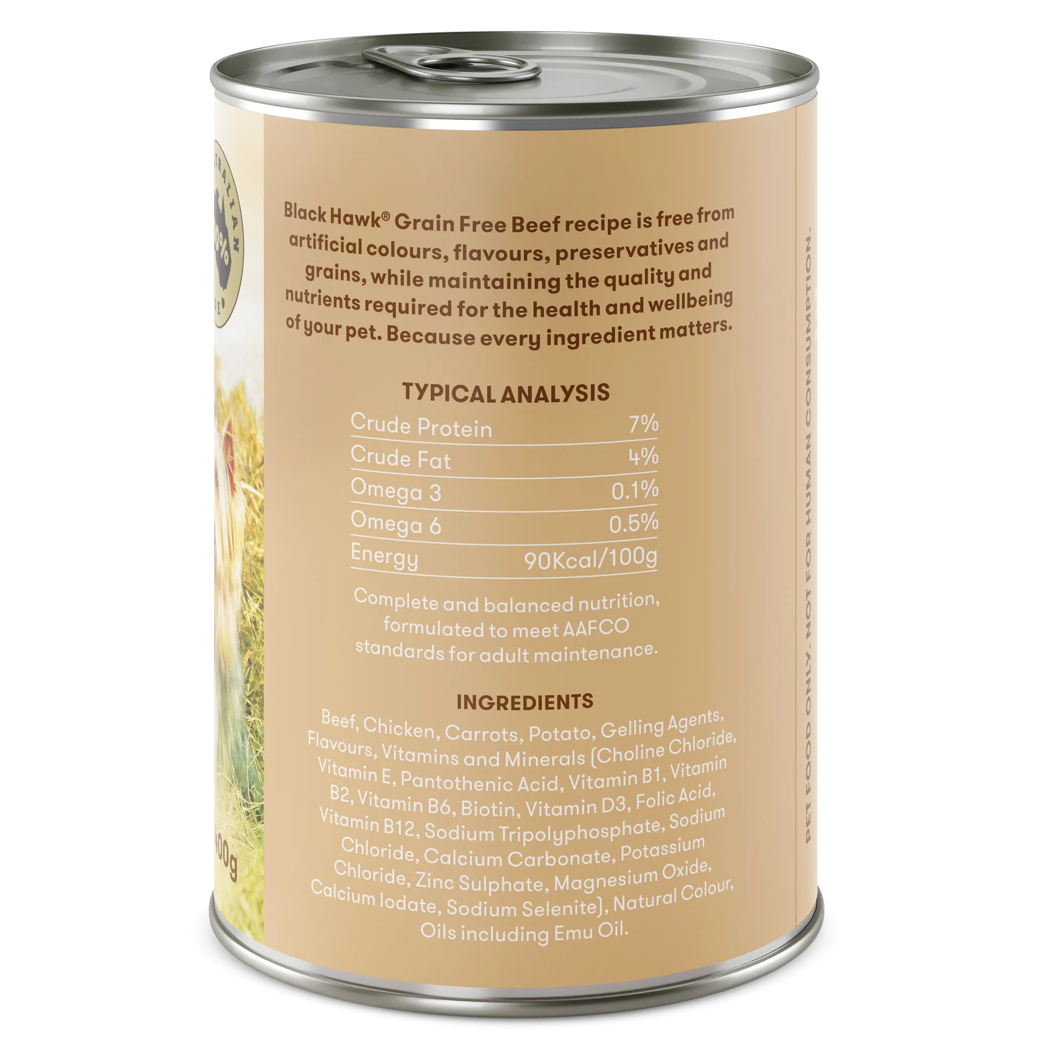 Black Hawk - Grain Free Beef Dog Wet Food (400g)