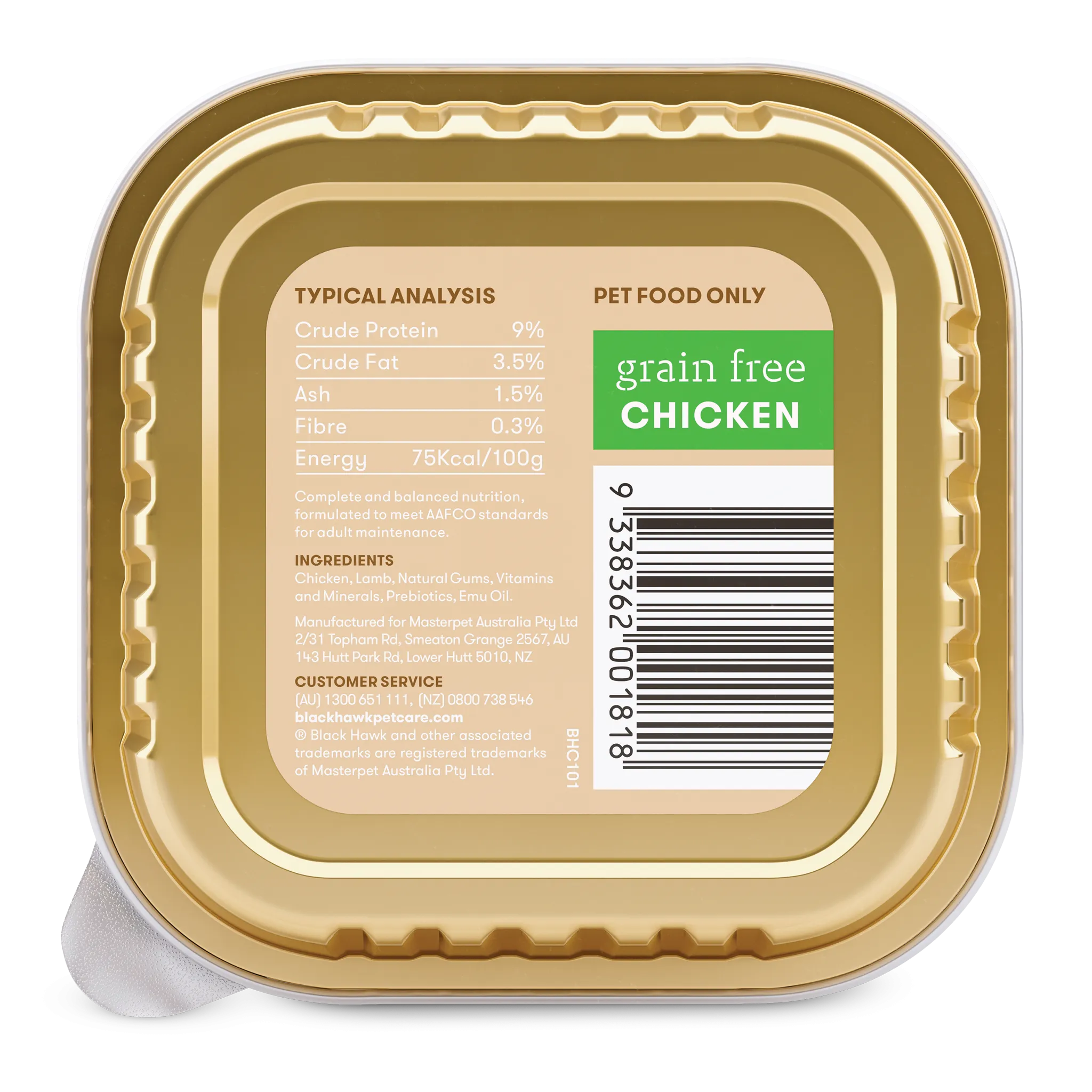 Black Hawk - Grain Free Chicken Dog Wet Food (100g)