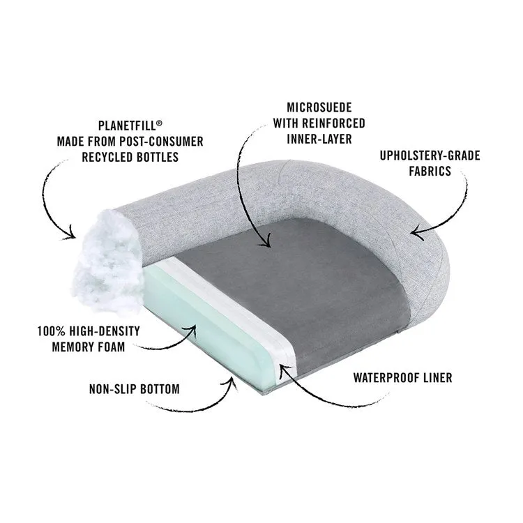 California Dreaming Memory Foam Lounger Pet Bed - Gray - Large