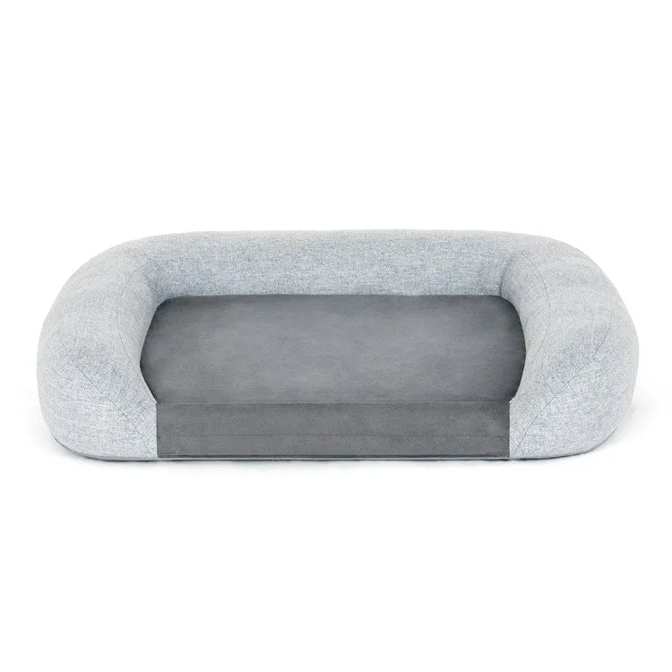California Dreaming Memory Foam Lounger Pet Bed - Gray - Large
