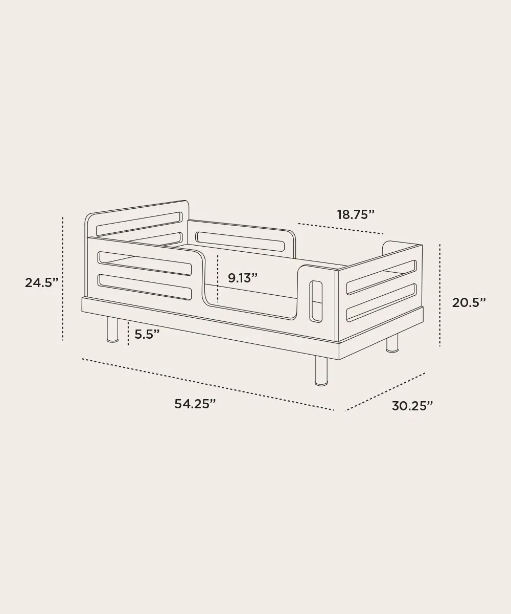 Classic Toddler Bed - White / Birch by Oeuf