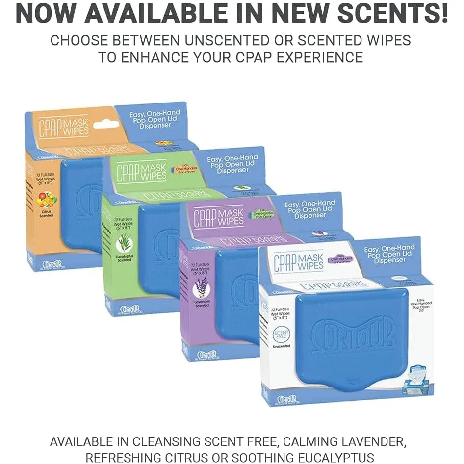 Contour CPAP Wipes Resealable Package- Citrus Scent, 72 ct