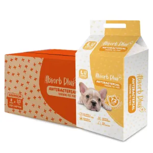 [CTN OF 8] Absorb Plus Antibacterial Pee Pad Pet Sheets - L (8x25pcs) | 60cm x 90cm