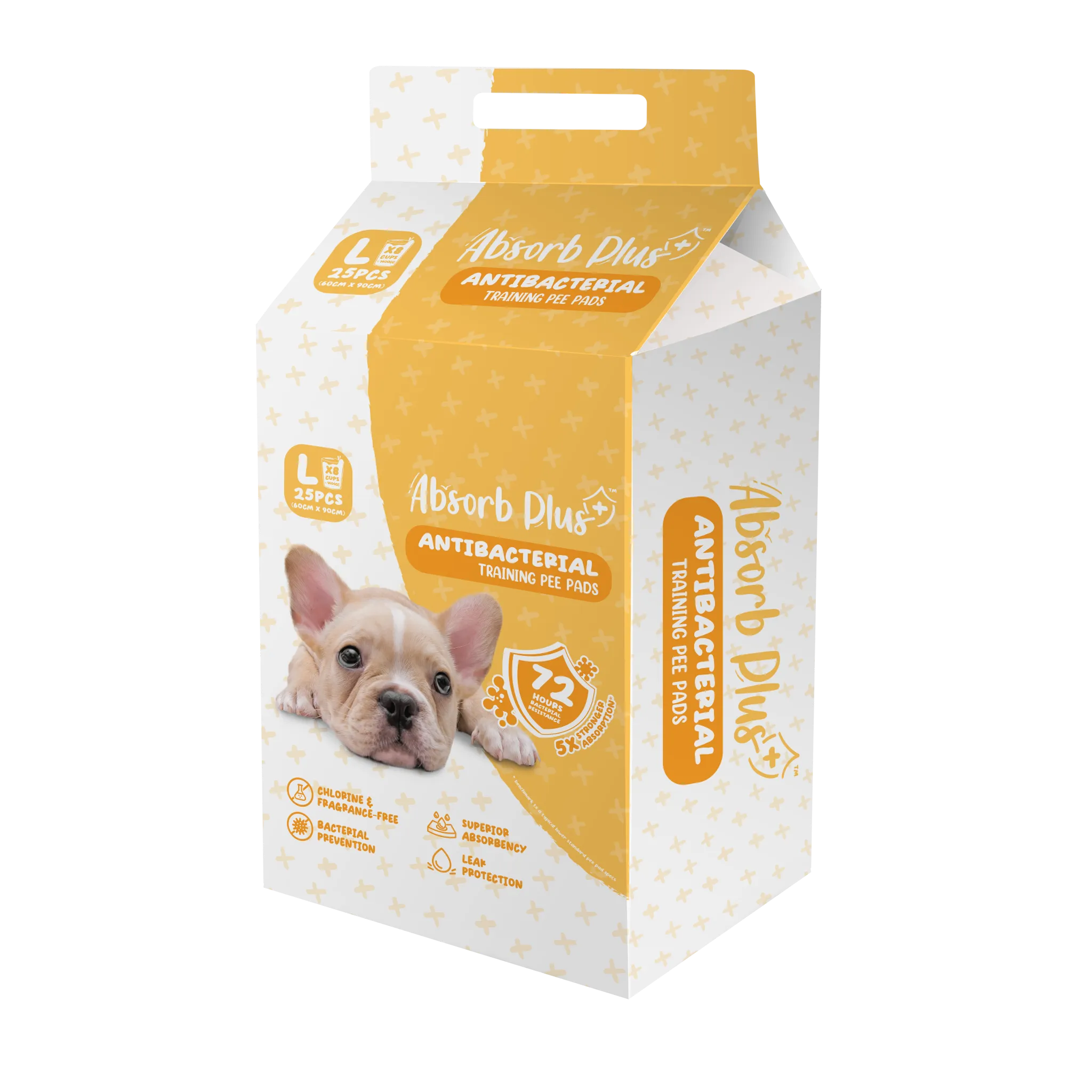[CTN OF 8] Absorb Plus Antibacterial Pee Pad Pet Sheets - L (8x25pcs) | 60cm x 90cm