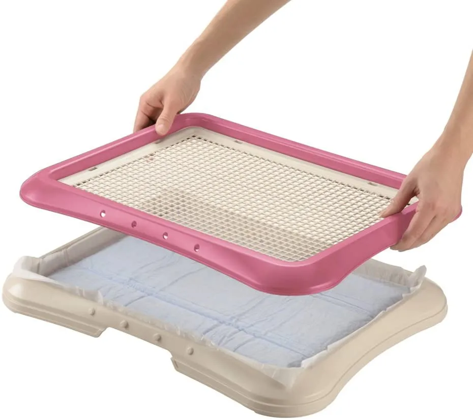 Dog Pee Pad Holder - Paw Trax Mesh Training Tray - Richell