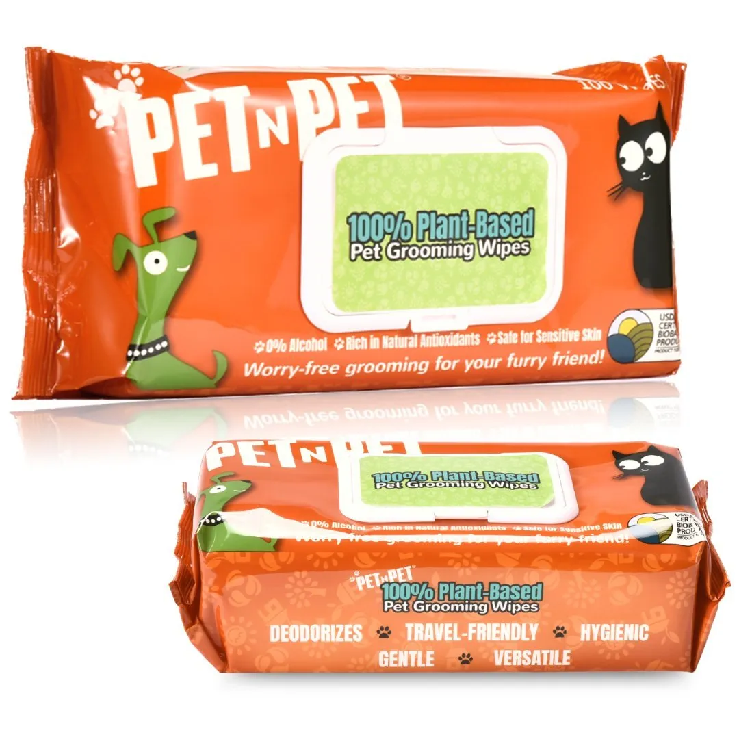 Dog Wipes Cleaning Deodorizing 100 Count