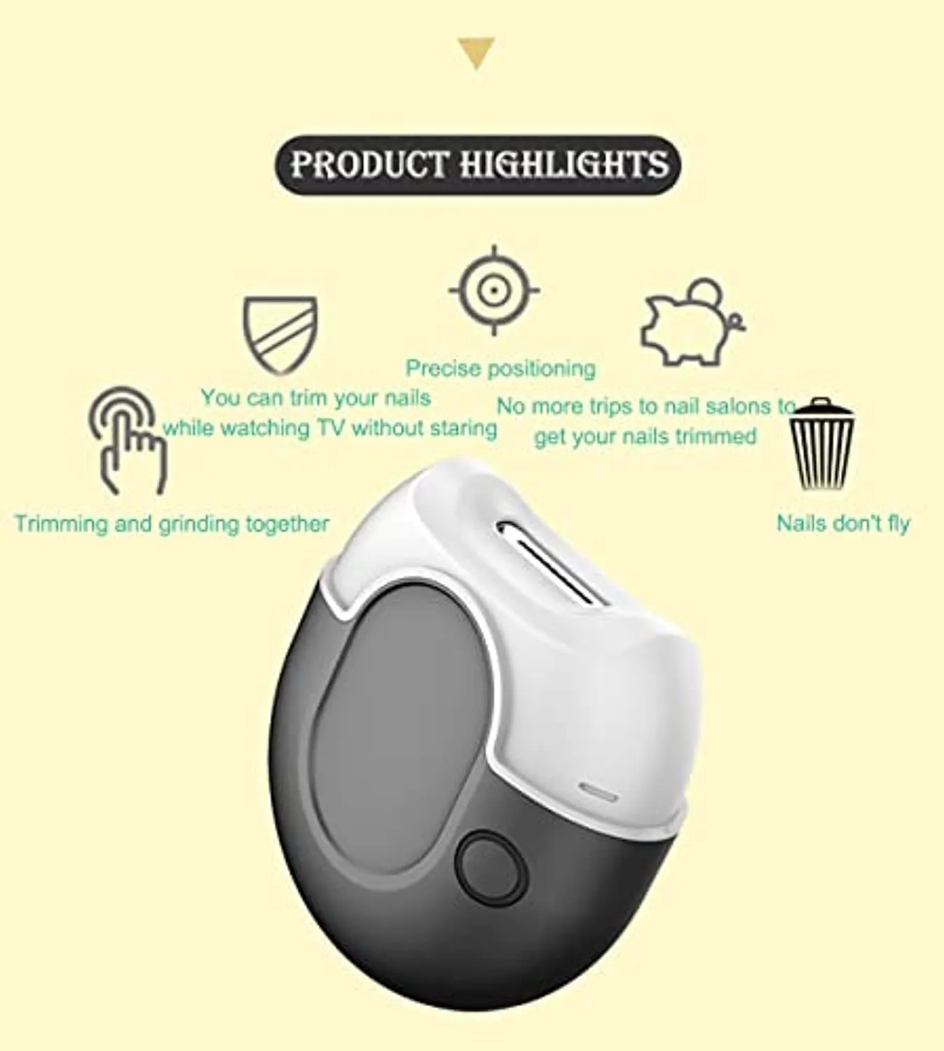Electric Nail Clippers,Baby Nail Clippers to Cut Nails Automatically and Protect The Skin,Portable and Rechargable,Suitable for Babiess,Teenagers,Seniors,Adults