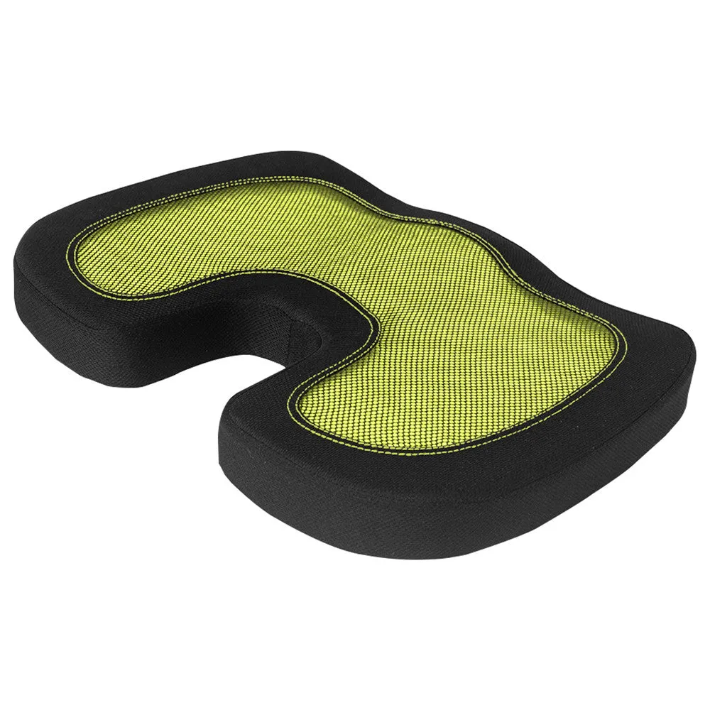 Ergonomic Cooling Gel Car Seat Cushion Yellow
