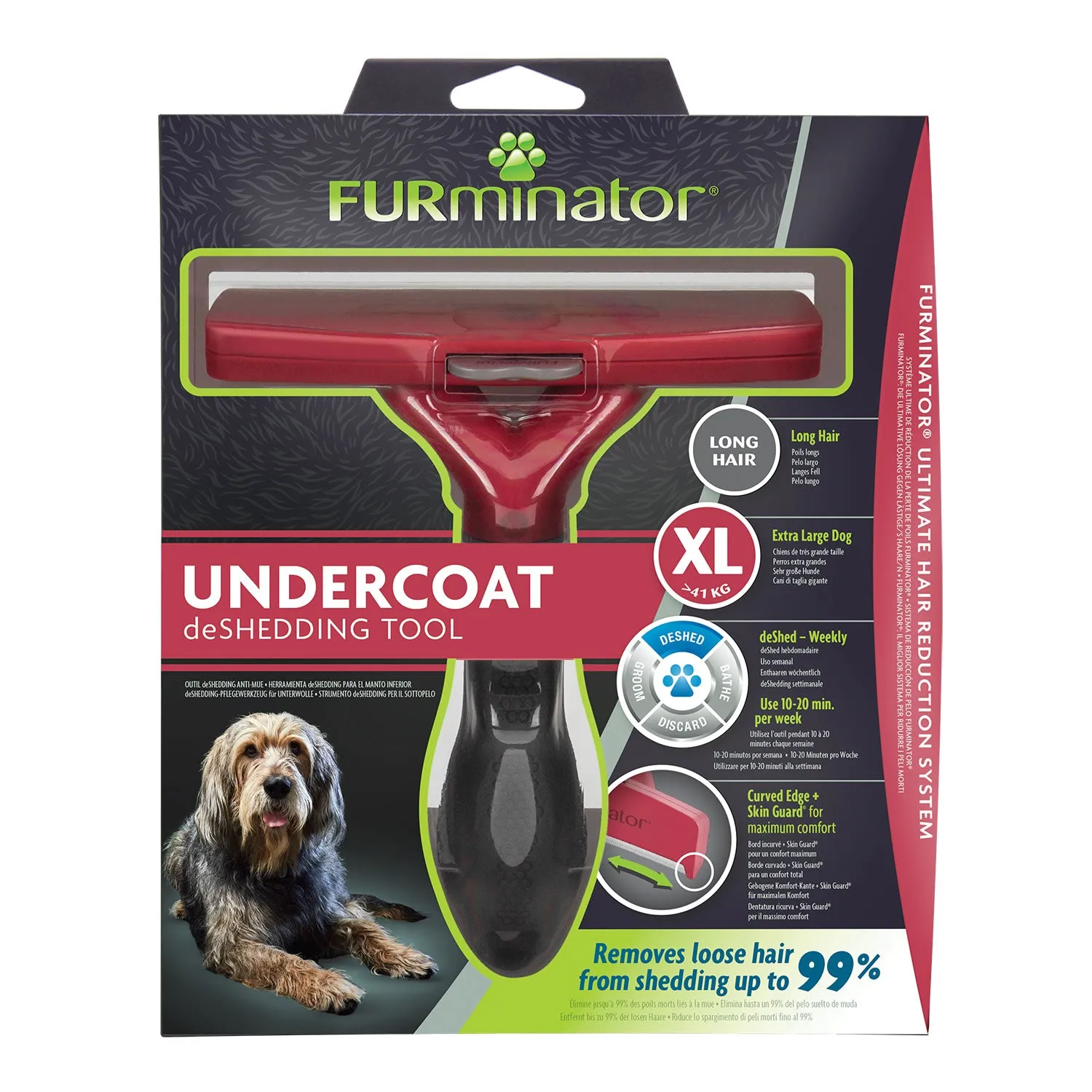 Furminator Undercoat Deshedding Tool For Long Haired Dogs