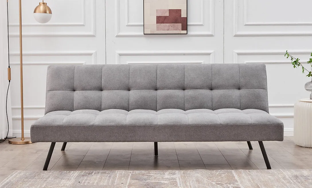 Grey Fabric Memory Foam Split Back & Seat Design Sofa Bed- Model #8080
