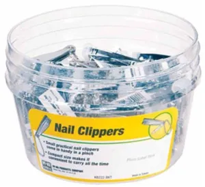 Hy-Ko KB222-BKT Nail Clippers with Beaded Chain In Bucket, 40-Piece