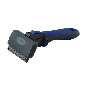 Medium Deshedding Tool Blue For Long Coat Dogs by Refuresh