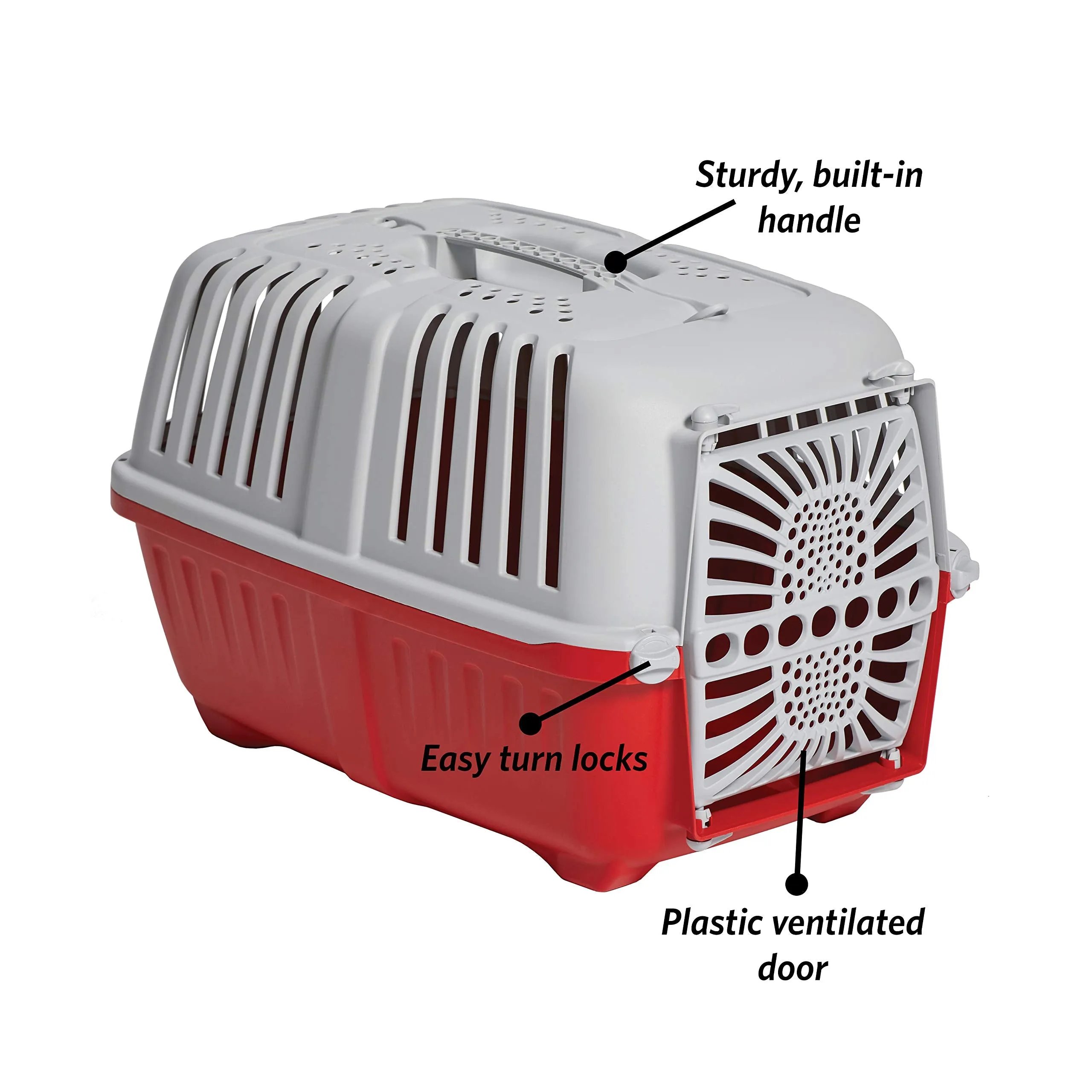 Midwest Spree Hard-Sided Travel Cat and Dog Kennel Carrier - Blue - 19" X 12.7" X 12.7" Inches