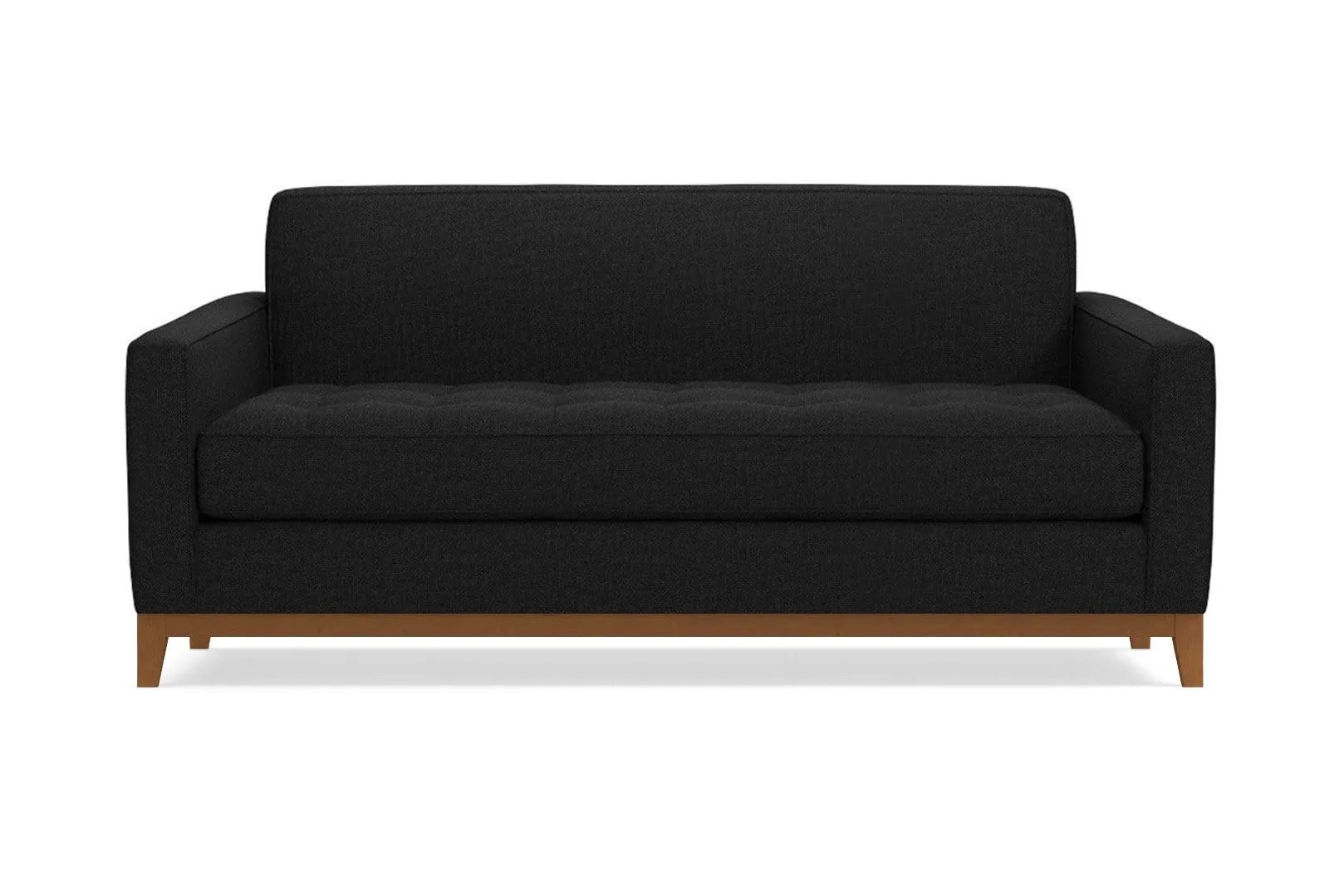Monroe Drive Twin Size Sleeper Sofa :: Leg Finish: Pecan / Sleeper Option: Deluxe Innerspring Mattress