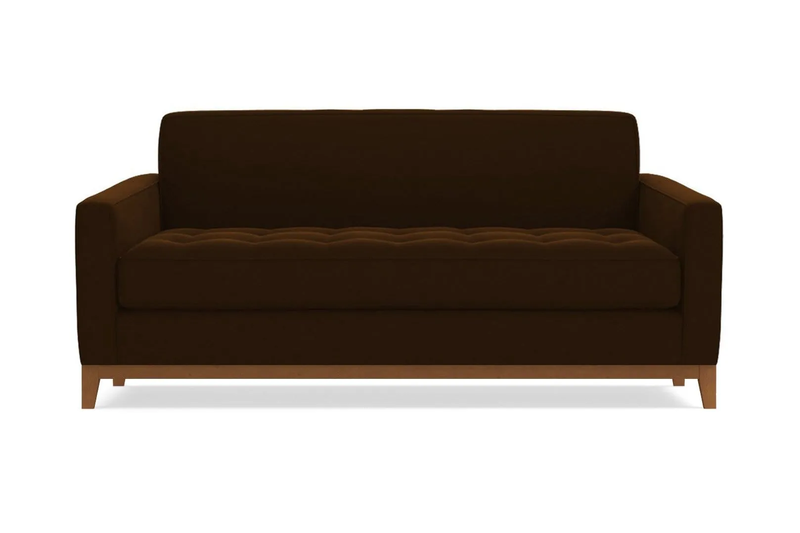 Monroe Drive Twin Size Sleeper Sofa :: Leg Finish: Pecan / Sleeper Option: Deluxe Innerspring Mattress