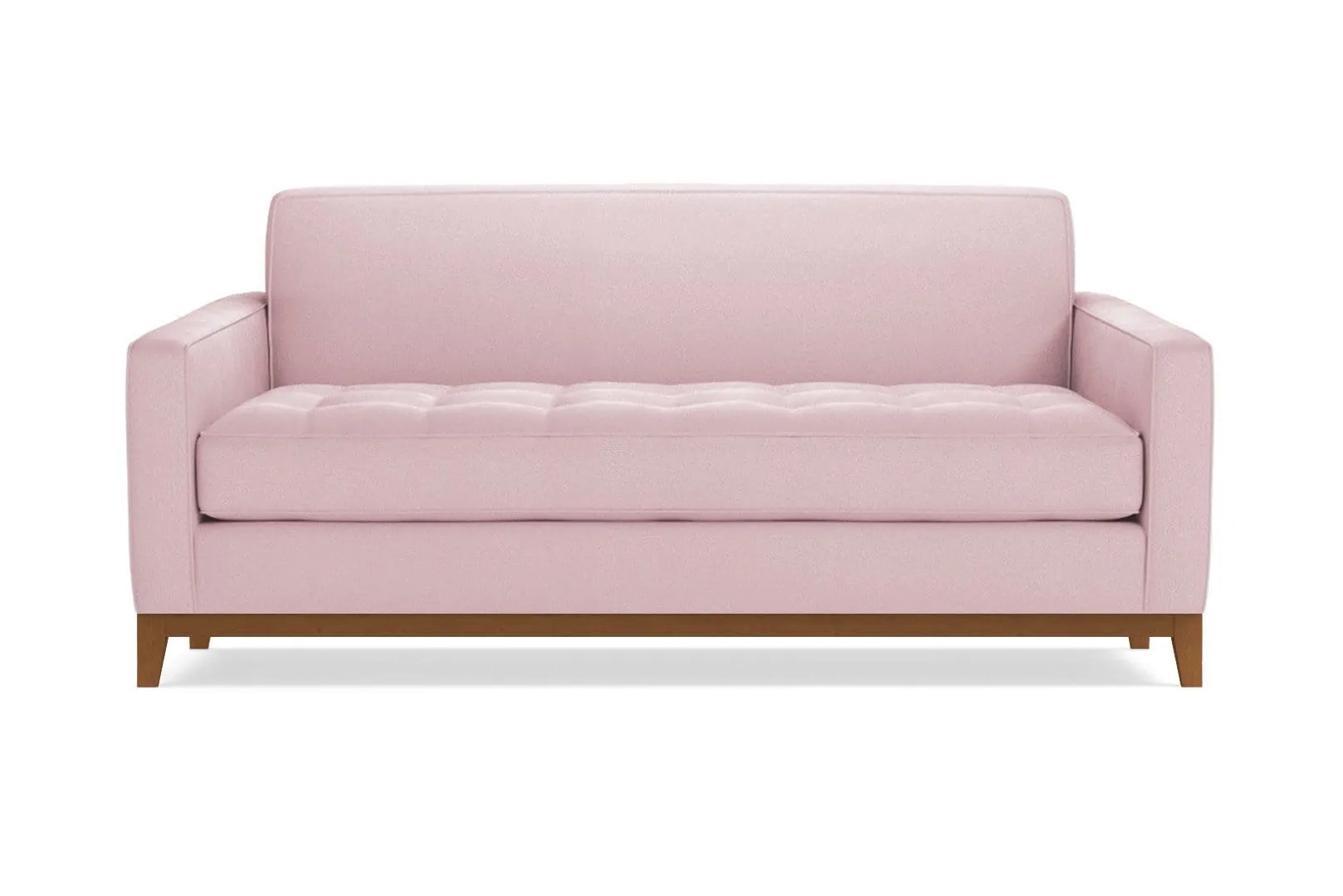 Monroe Drive Twin Size Sleeper Sofa :: Leg Finish: Pecan / Sleeper Option: Deluxe Innerspring Mattress