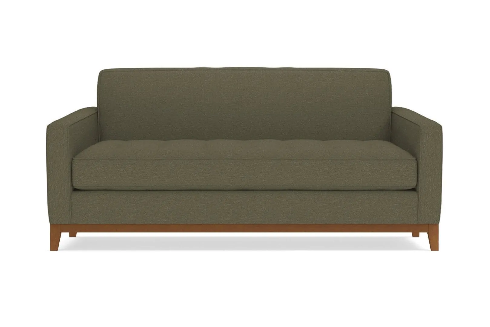 Monroe Drive Twin Size Sleeper Sofa :: Leg Finish: Pecan / Sleeper Option: Deluxe Innerspring Mattress