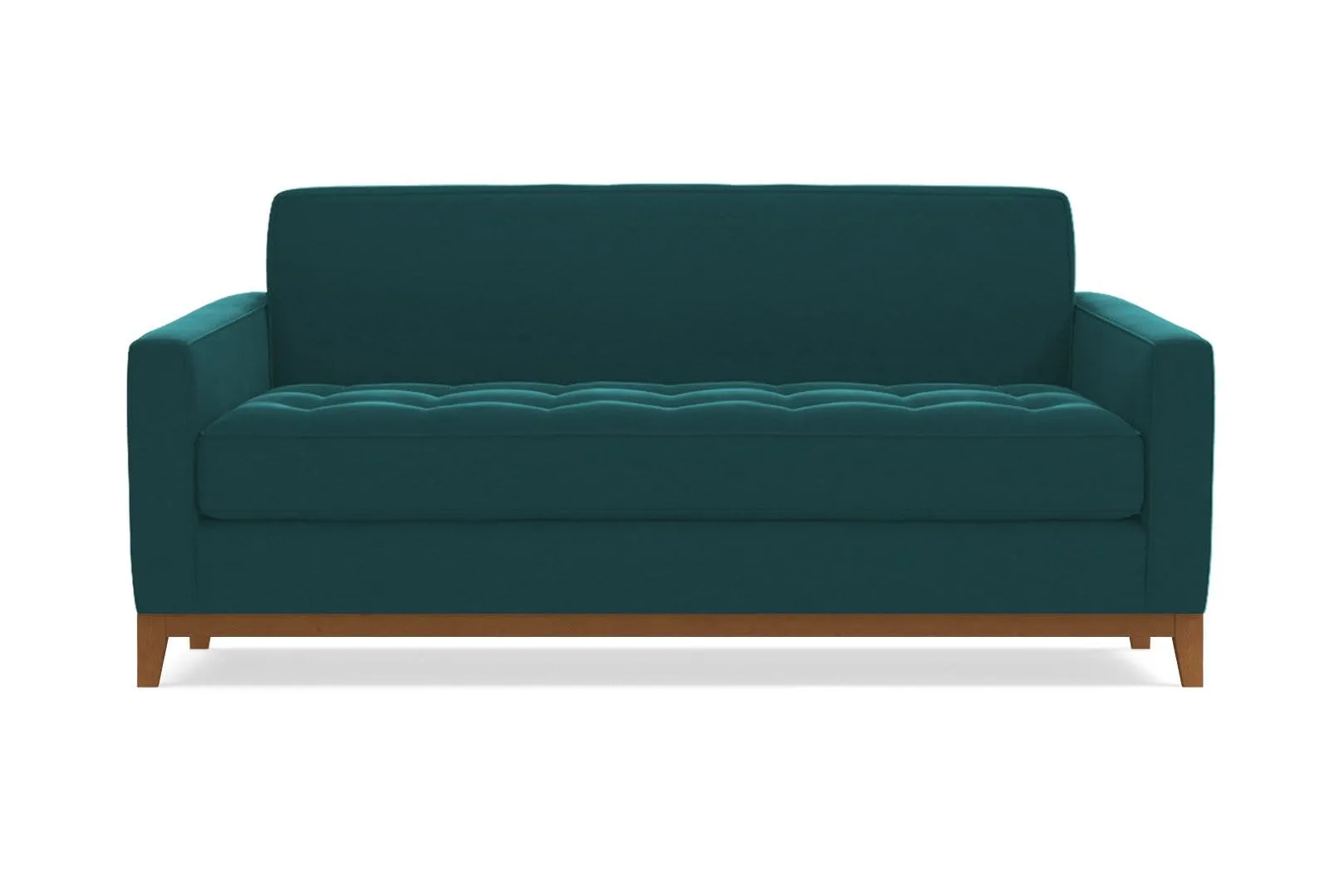 Monroe Drive Twin Size Sleeper Sofa :: Leg Finish: Pecan / Sleeper Option: Deluxe Innerspring Mattress