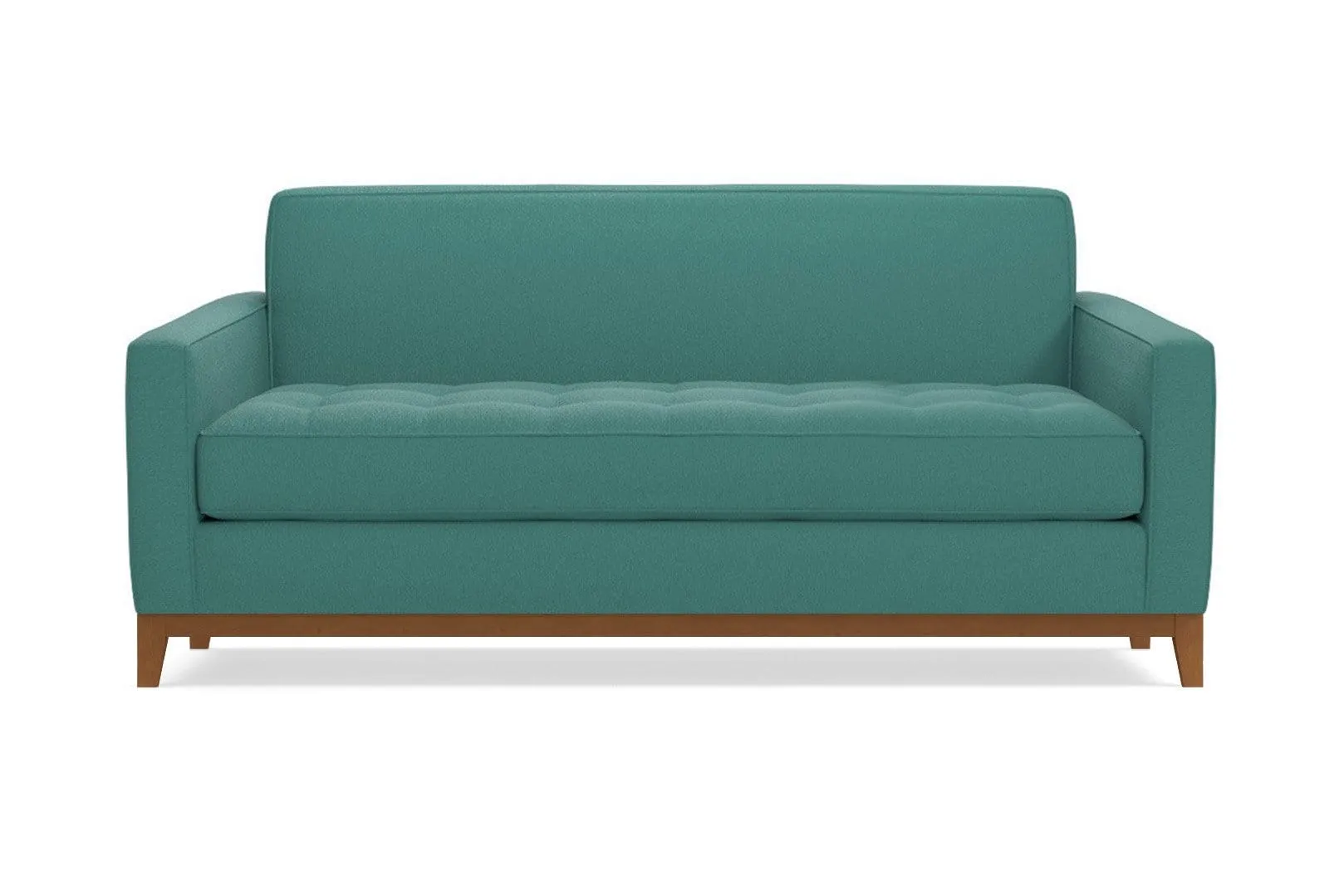 Monroe Drive Twin Size Sleeper Sofa :: Leg Finish: Pecan / Sleeper Option: Deluxe Innerspring Mattress