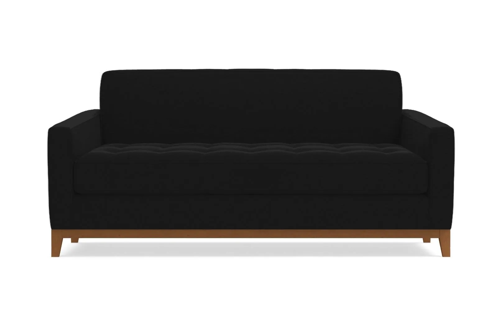 Monroe Drive Twin Size Sleeper Sofa :: Leg Finish: Pecan / Sleeper Option: Deluxe Innerspring Mattress
