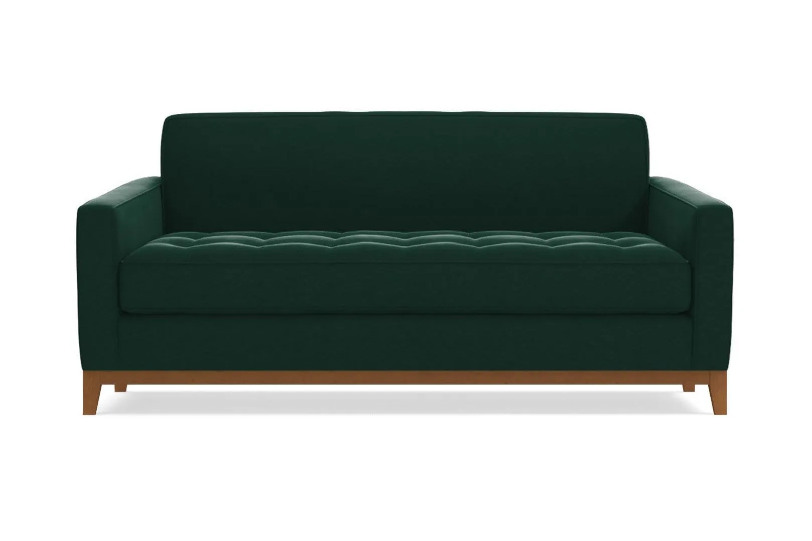 Monroe Drive Twin Size Sleeper Sofa :: Leg Finish: Pecan / Sleeper Option: Deluxe Innerspring Mattress