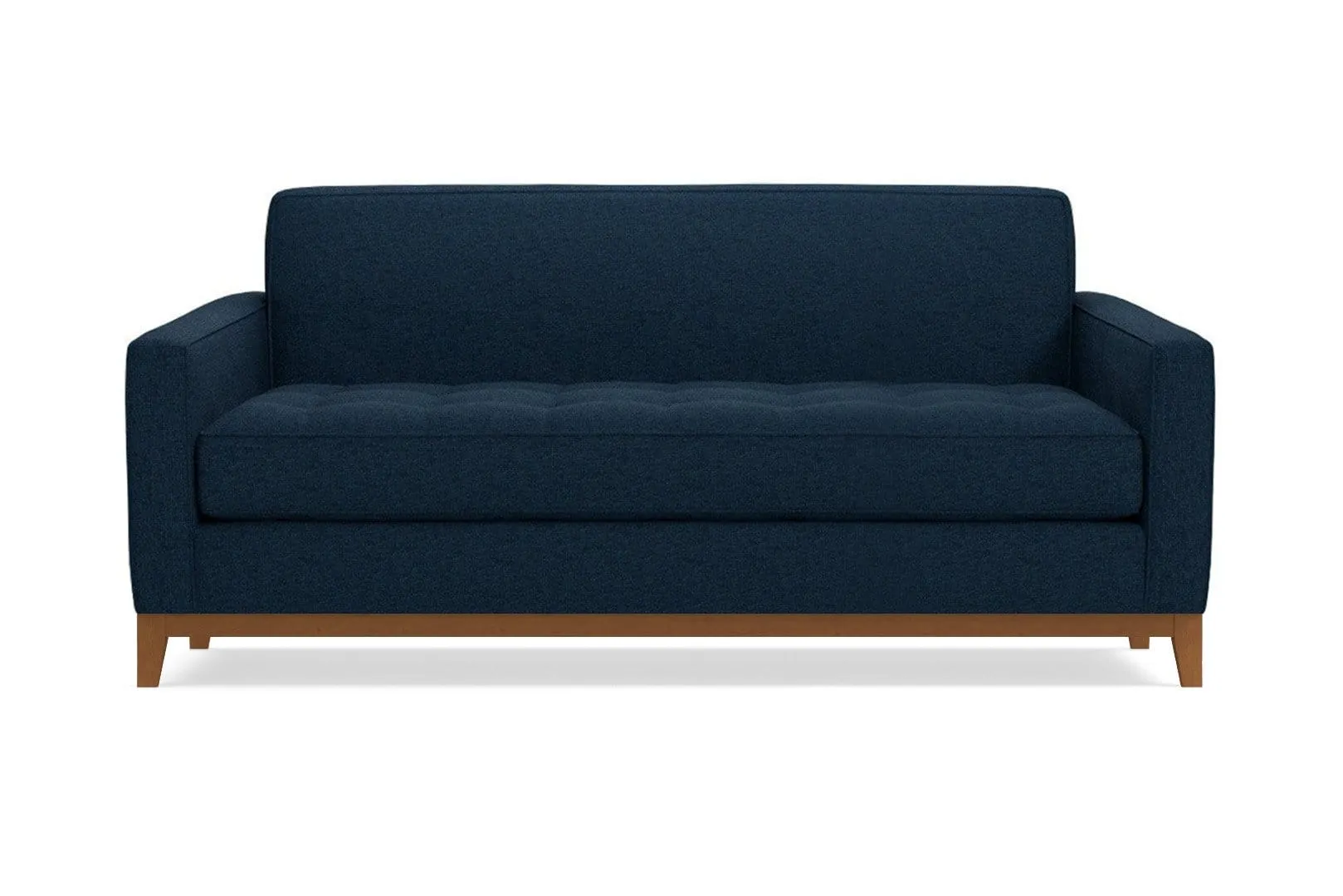 Monroe Drive Twin Size Sleeper Sofa :: Leg Finish: Pecan / Sleeper Option: Deluxe Innerspring Mattress