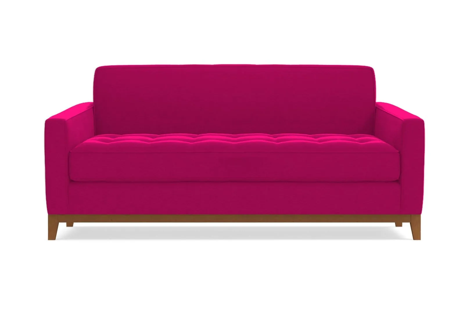 Monroe Drive Twin Size Sleeper Sofa :: Leg Finish: Pecan / Sleeper Option: Deluxe Innerspring Mattress