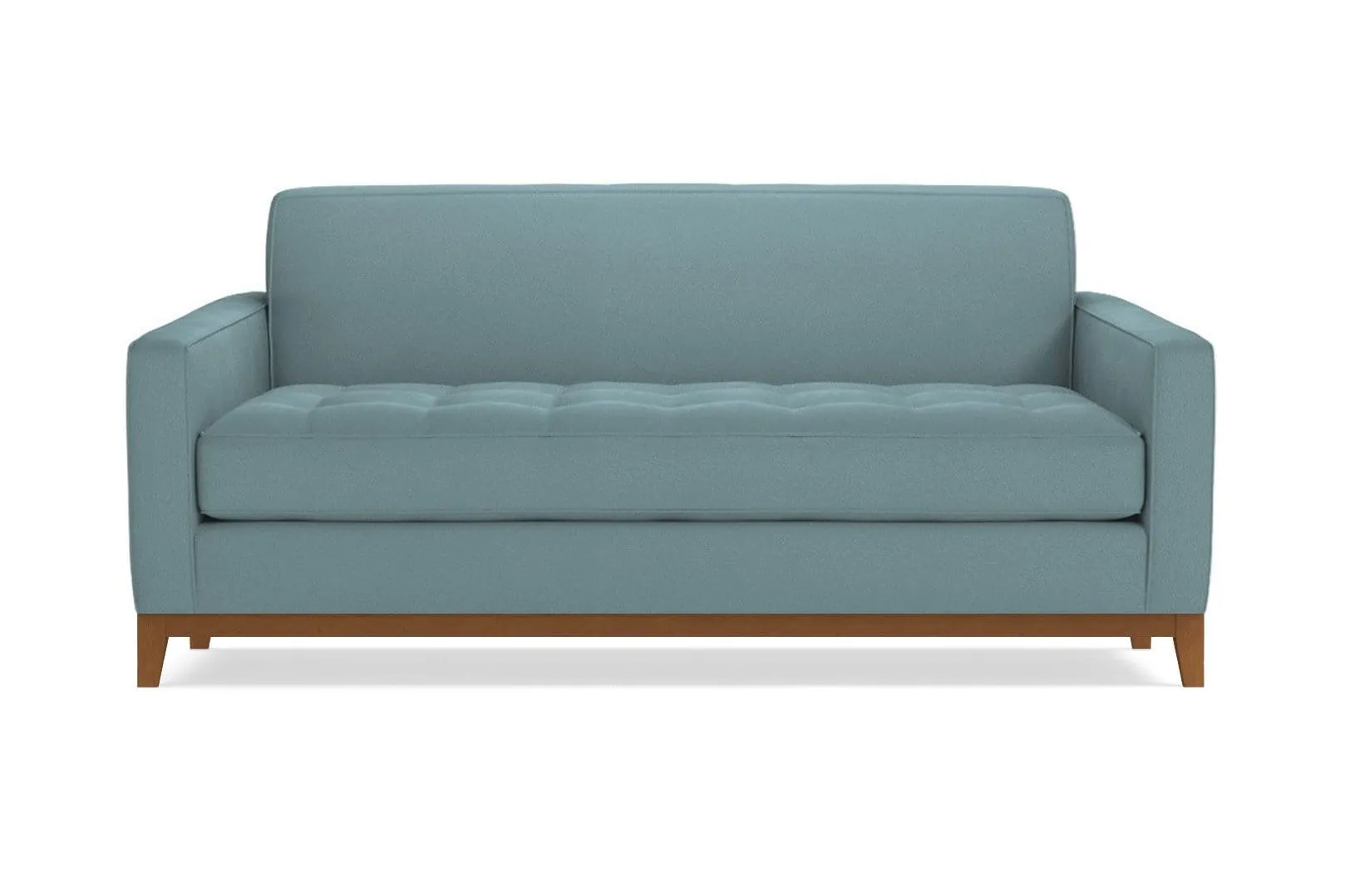 Monroe Drive Twin Size Sleeper Sofa :: Leg Finish: Pecan / Sleeper Option: Deluxe Innerspring Mattress