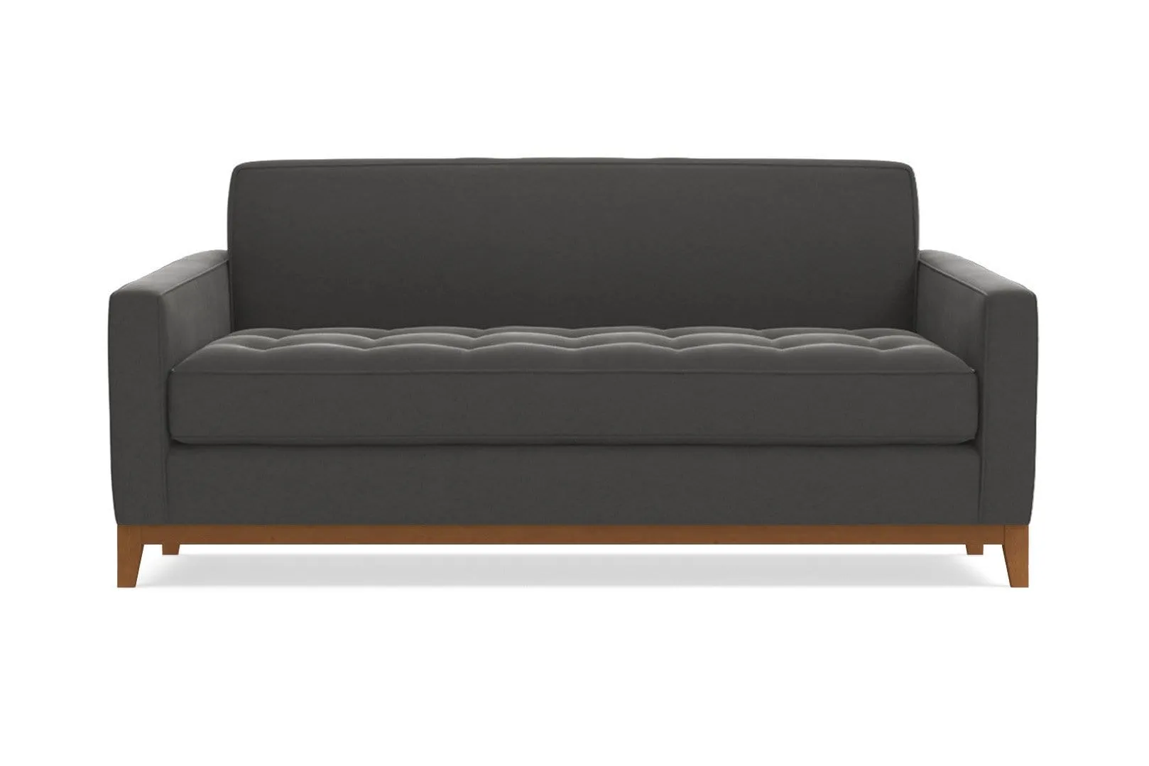 Monroe Drive Twin Size Sleeper Sofa :: Leg Finish: Pecan / Sleeper Option: Deluxe Innerspring Mattress