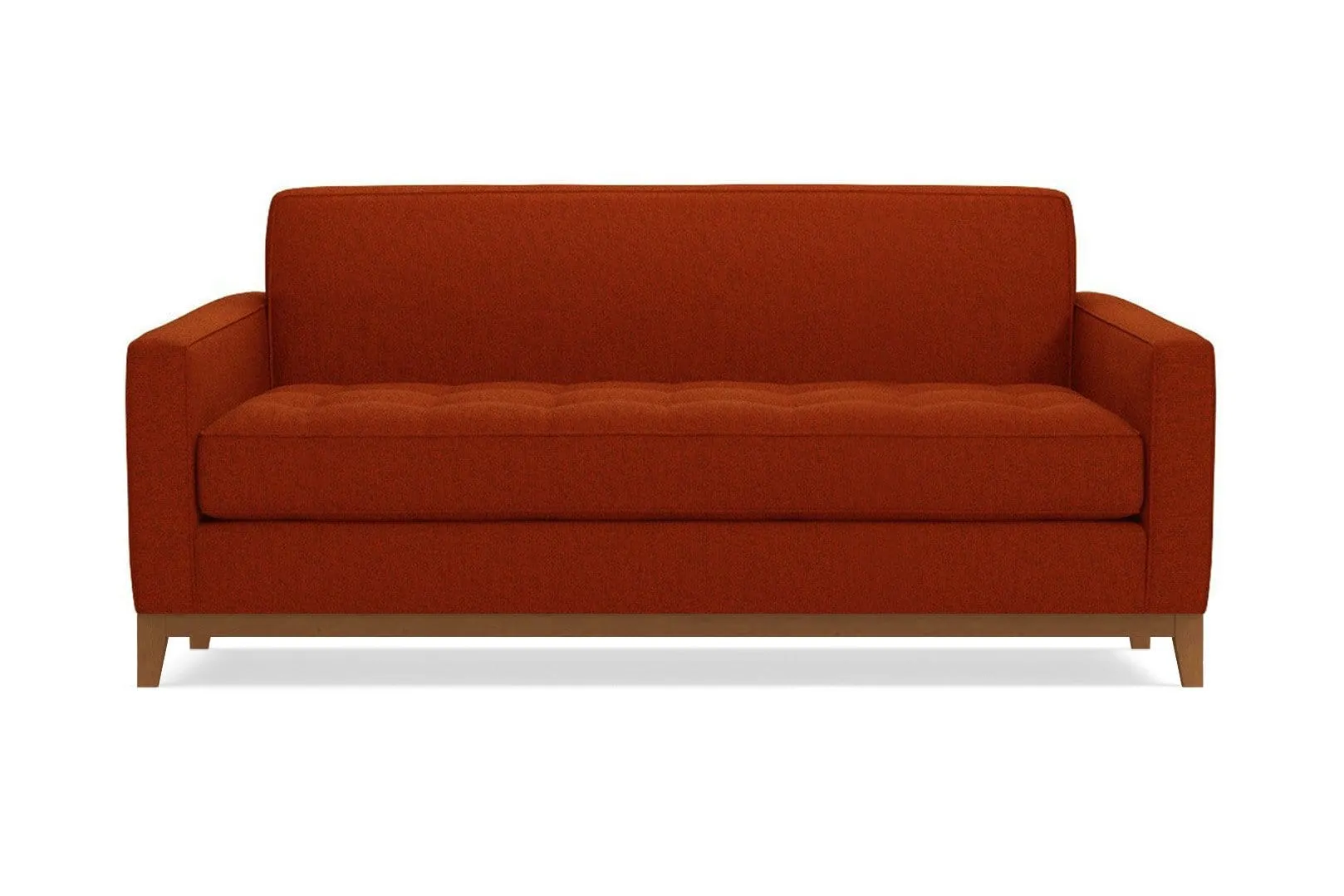 Monroe Drive Twin Size Sleeper Sofa :: Leg Finish: Pecan / Sleeper Option: Deluxe Innerspring Mattress
