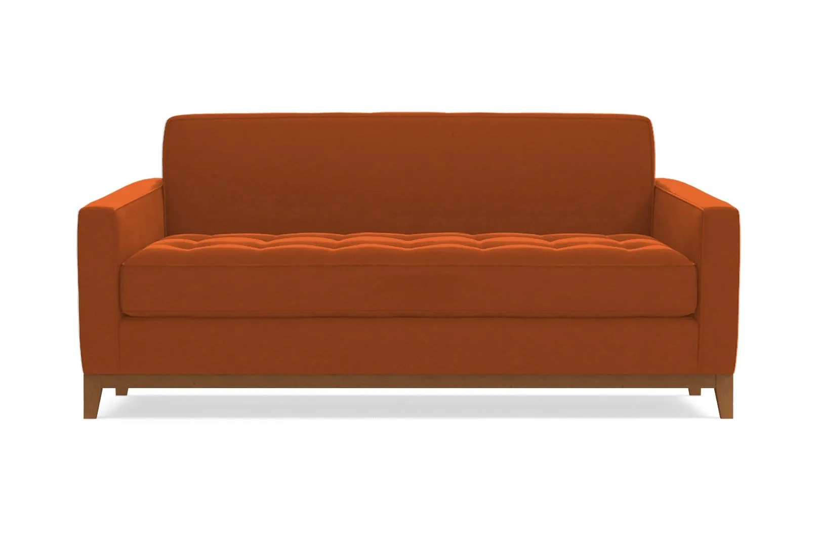 Monroe Drive Twin Size Sleeper Sofa :: Leg Finish: Pecan / Sleeper Option: Deluxe Innerspring Mattress