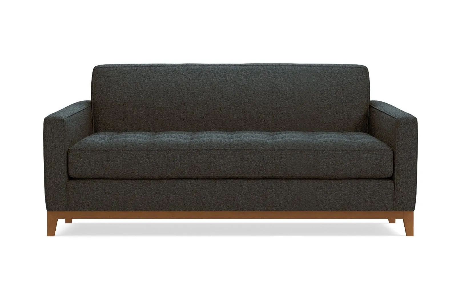 Monroe Drive Twin Size Sleeper Sofa :: Leg Finish: Pecan / Sleeper Option: Deluxe Innerspring Mattress