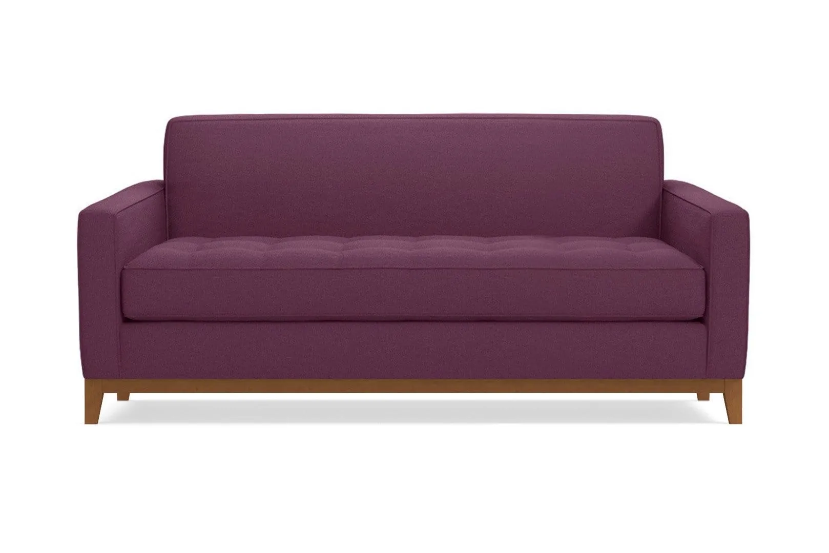 Monroe Drive Twin Size Sleeper Sofa :: Leg Finish: Pecan / Sleeper Option: Deluxe Innerspring Mattress