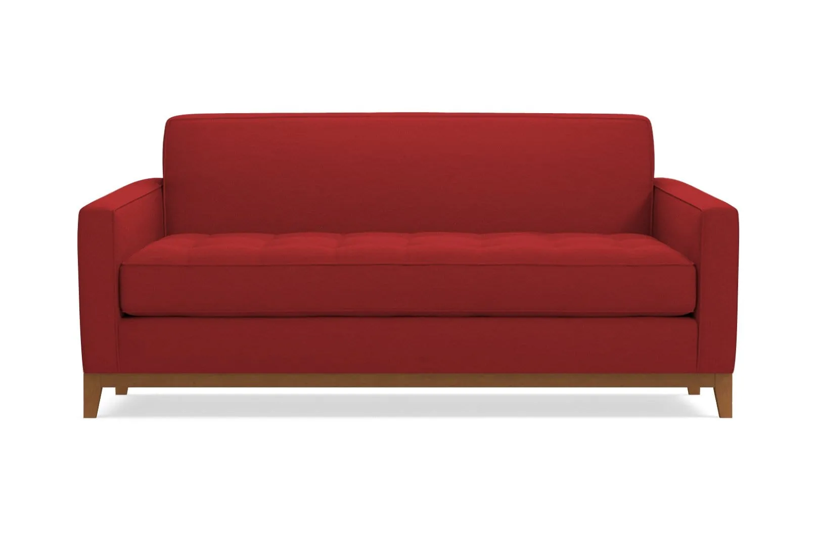 Monroe Drive Twin Size Sleeper Sofa :: Leg Finish: Pecan / Sleeper Option: Deluxe Innerspring Mattress