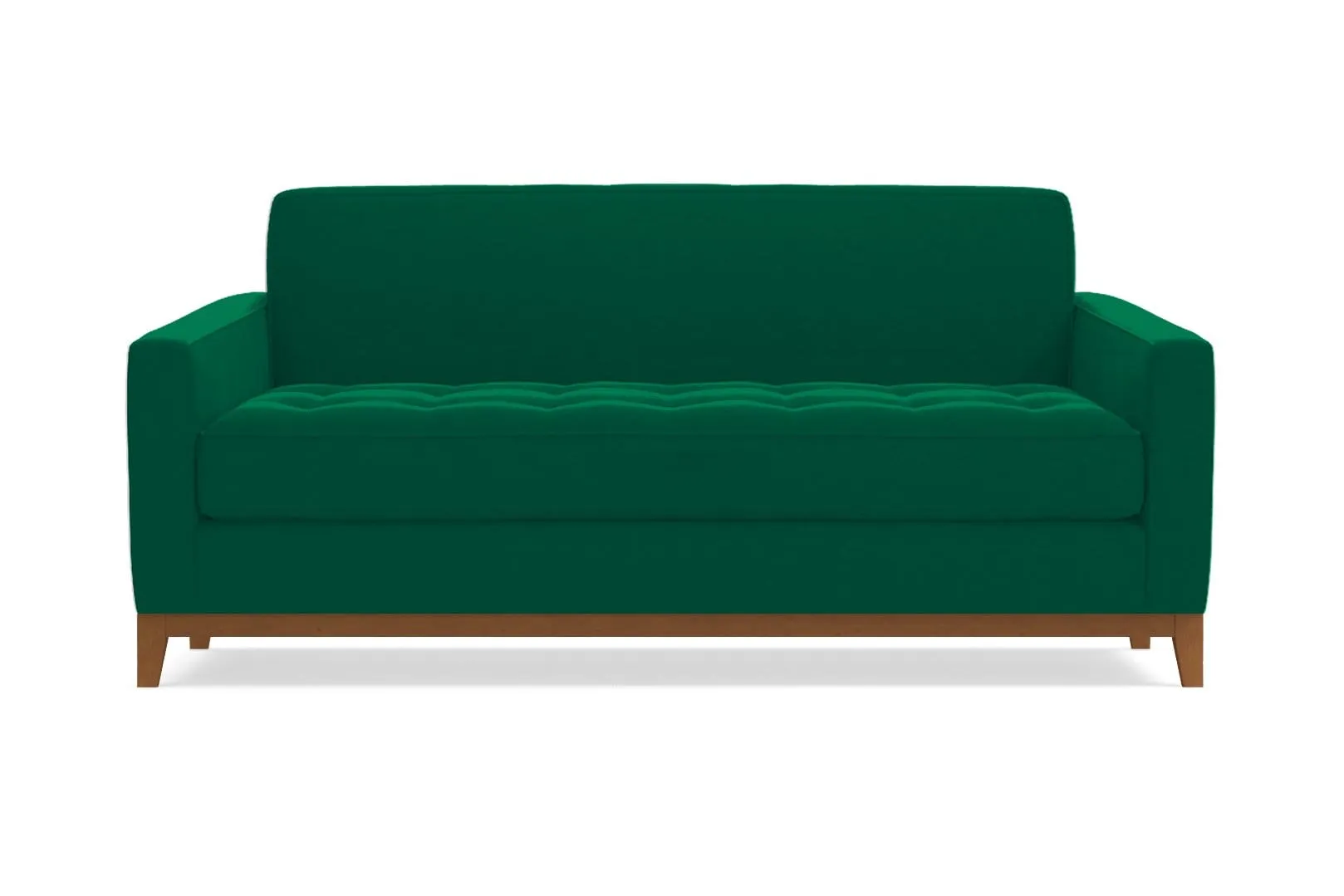 Monroe Drive Twin Size Sleeper Sofa :: Leg Finish: Pecan / Sleeper Option: Deluxe Innerspring Mattress