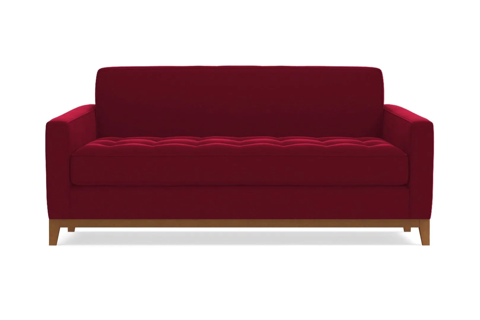 Monroe Drive Twin Size Sleeper Sofa :: Leg Finish: Pecan / Sleeper Option: Deluxe Innerspring Mattress