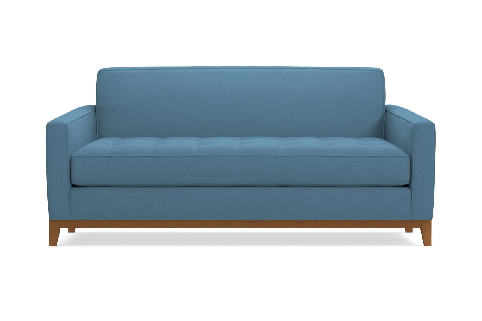 Monroe Drive Twin Size Sleeper Sofa :: Leg Finish: Pecan / Sleeper Option: Deluxe Innerspring Mattress