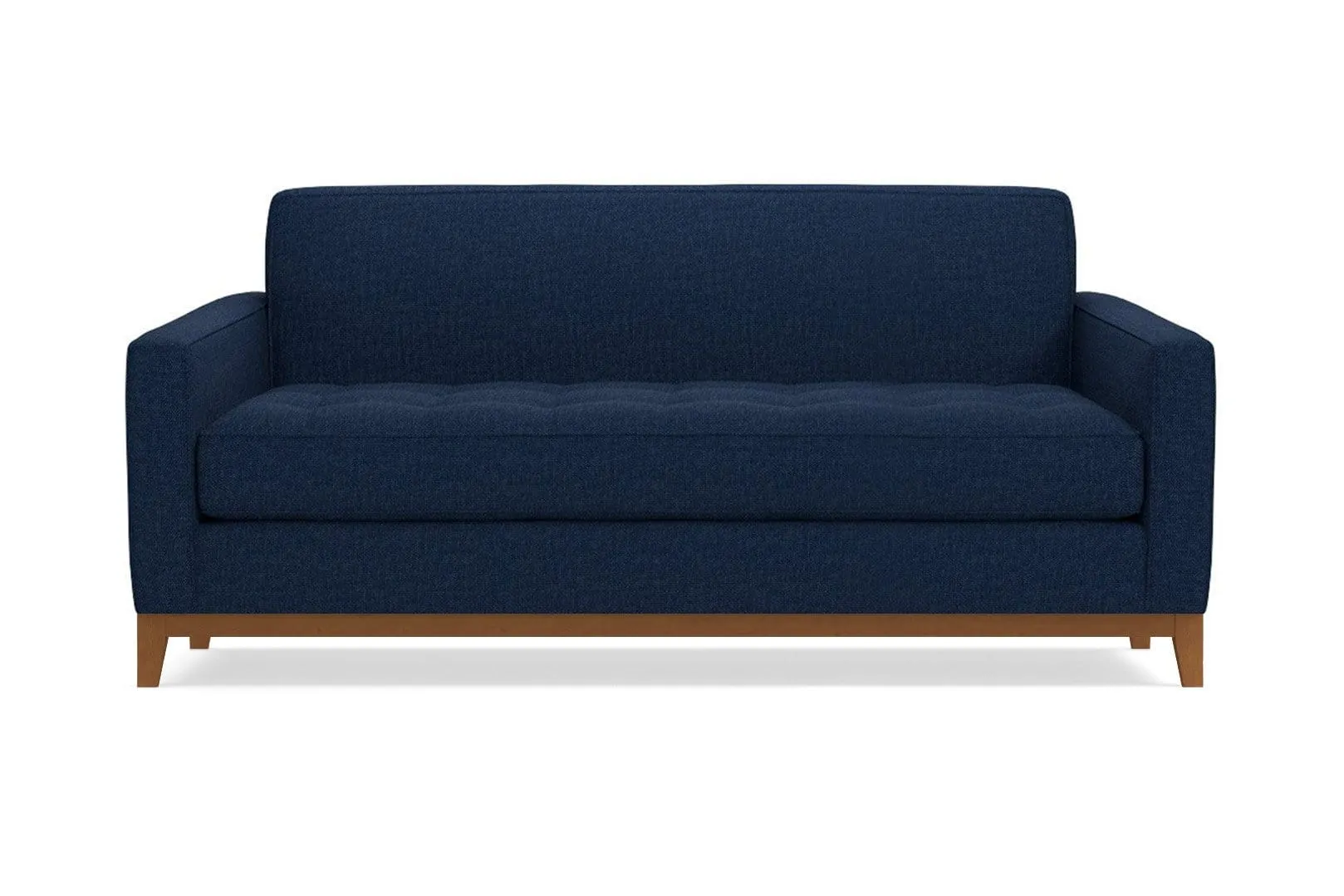 Monroe Drive Twin Size Sleeper Sofa :: Leg Finish: Pecan / Sleeper Option: Deluxe Innerspring Mattress
