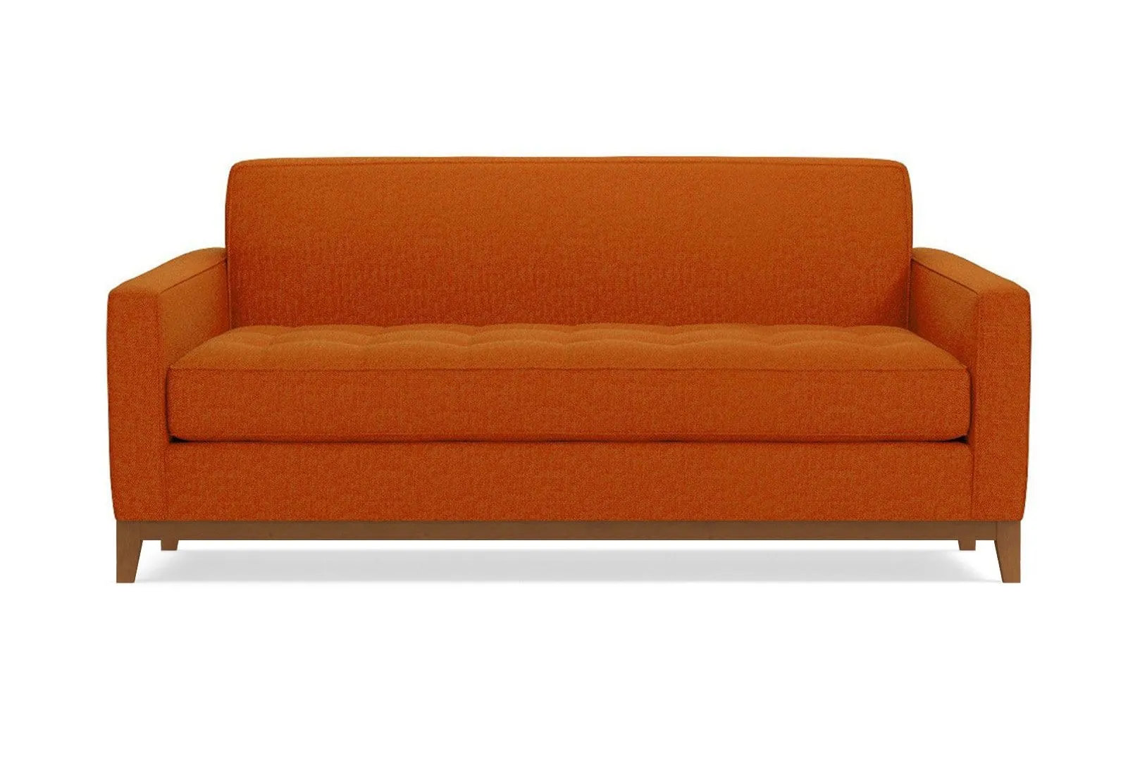 Monroe Drive Twin Size Sleeper Sofa :: Leg Finish: Pecan / Sleeper Option: Deluxe Innerspring Mattress
