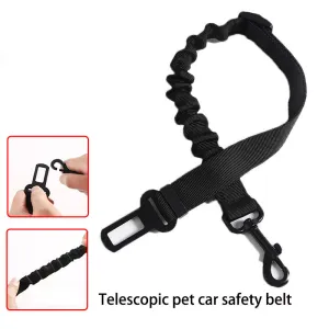 New Pet Car Seat Belt Elastic Retractable Car Traction Rope Car Rope Pet Supplies